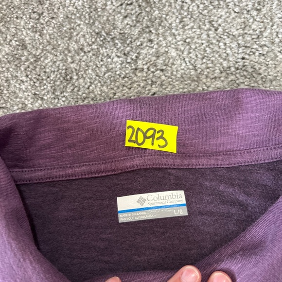 Columbia sweater womens large purple button front cross over lightweight casual - Picture 9 of 12